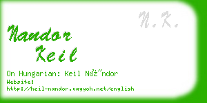 nandor keil business card